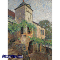 TSD3606 - Tranh sơn dầu ngôi nhà cổ đại